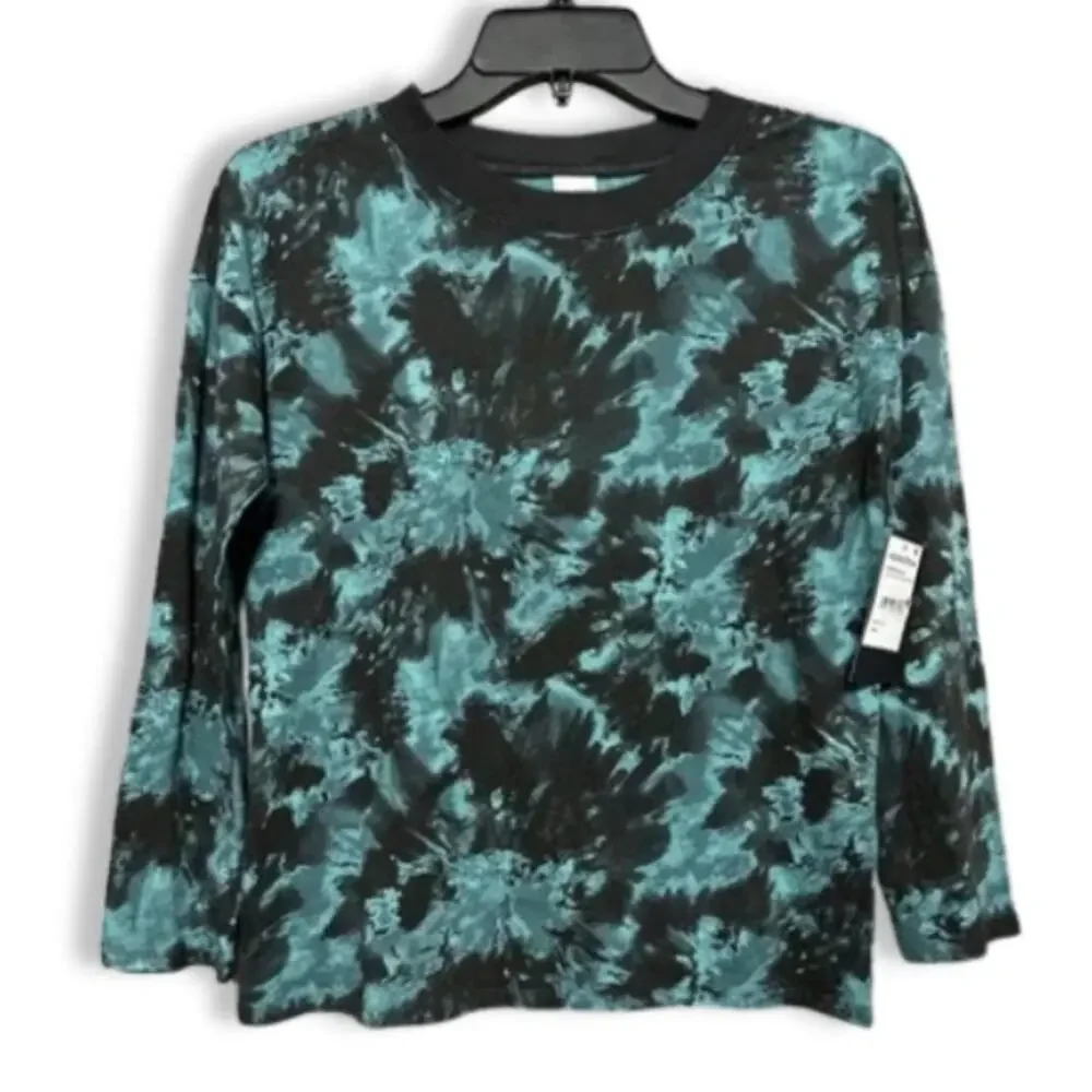 Melrose And Market Pullover T-Shirt Tie Dye Long Sleeve Multicolor Girls M NWT
